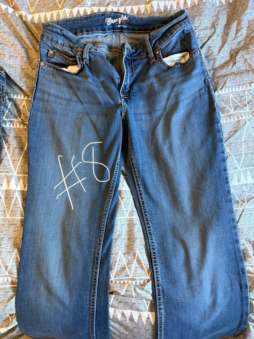 Wrangler Medium Blue Boy Cut Denim Jeans
